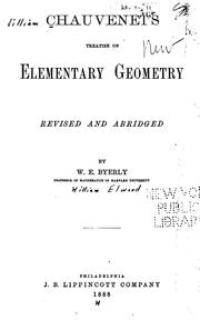 Cover of: Chauvenet's treatise on elementary geometry