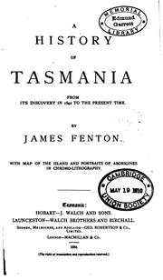 Cover of: A history of Tasmania by James Fenton