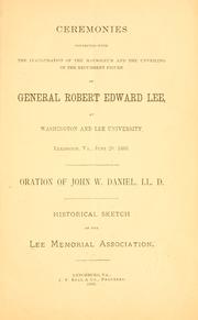 Ceremonies connected with the inauguration of the mausoleum and the unveiling of the recumbent figure of General Robert Edward Lee by Lee Memorial Association.