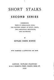 Cover of: Short stalks | Edward North Buxton