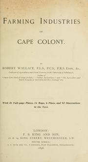 Cover of: Farming industries of Cape Colony.