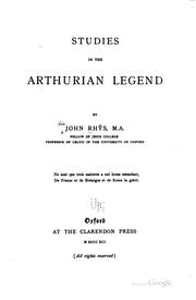 Cover of: Studies in the Arthurian legend