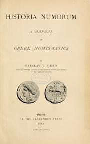 Cover of: Historia numorum: a manual of Greek numismatics