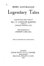 Cover of: More Australian legendary tales