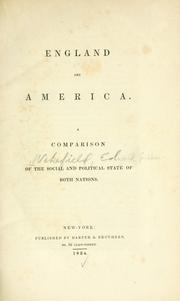 Cover of: England and America. | Edward Gibbon Wakefield
