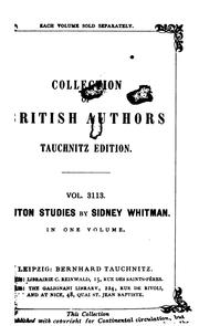 Cover of: Teuton studies by Sidney Whitman