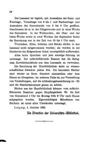 Cover of: Verzeichniss der Handbibliothek des Lesesaales der Universitäts-bibliothek zu Leipzig.
