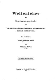 Cover of: Wilhelm Weber's Werke