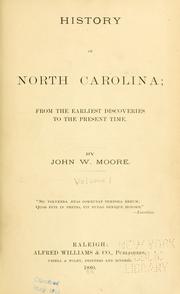 Cover of: History of North Carolina