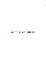 Cover of: Days like these: a novel