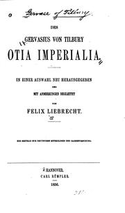 Cover of: Des Gervasius von Tilbury Otia imperialia.