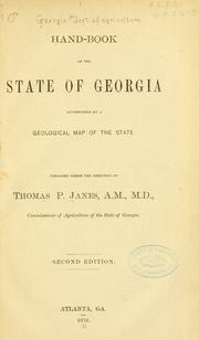 Cover of: Hand-book of the state of Georgia: accompanied by a geological map of the state.