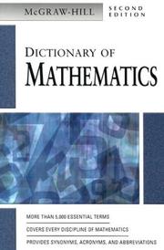 Cover of: McGraw-Hill dictionary of mathematics.