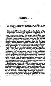 Cover of: Sketches of the history of New-Hampshire, from its settlement in 1623, to 1833: comprising notices of the memorable events and interesting incidents of a period of two hundred and ten years