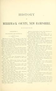 Cover of: History of Merrimack and Belknap counties, New Hampshire. by Duane Hamilton Hurd