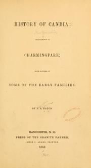 History of Candia: once known as Charmingfare by F. B. Eaton