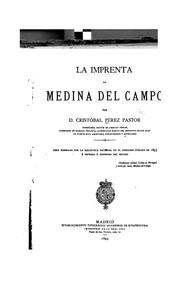 Cover of: La imprenta en Medina del Campo.