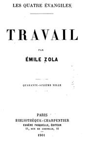 Cover of: Travail by Émile Zola