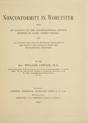 Nonconformity in Worcester by William Urwick