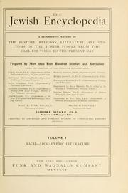 Cover of: The Jewish encyclopedia by prepared under the direction of Cyrus Adler [and others] Isidore Singer, managing editor.