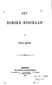 Cover of: Det norske rigsraad.