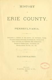 History Of Erie County, Pennsylvania. By Samuel P. Bates | Open Library