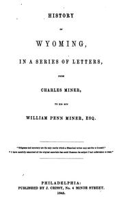 History of Wyoming by Miner, Charles