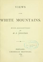 Cover of: Views in the White mountains.