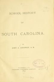 Cover of: School history of South Carolina.