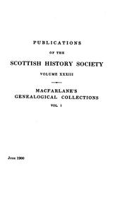 Cover of: Genealogical collections concerning families in Scotland