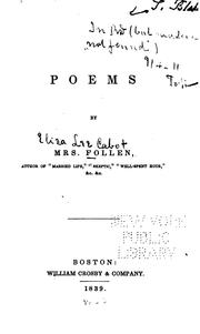 Cover of: Poems by Follen, Eliza Lee Cabot