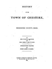 History of the town of Cheshire, Berkshire County, Mass by Ellen M. Raynor