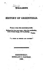 Cover of: Willard's history of Greenfield.