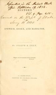 Cover of: History of Ipswich, Essex, and Hamilton