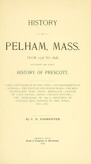 Cover of: History of Pelham, Mass. by C. O. Parmenter