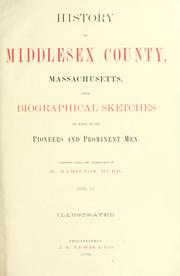 Cover of: History of Middlesex County, Massachusetts by D. Hamilton Hurd