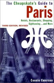 Cover of: The Cheapskate's Guide to Paris 3rd Edition by Connie Emerson