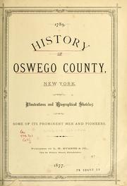 Cover of: ... History of Oswego County, New York. by Crisfield Johnson