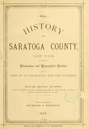 Cover of: History of Saratoga County, New York: with illustrations biographical sketches of some of its prominent men and pioneers.