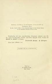 Cover of: Die Deutschen im Staate New York während des achtzehnten Jahrhunderts by Friedrich Kapp