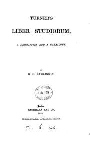 Turner's Liber studiorum by Rawlinson, William George