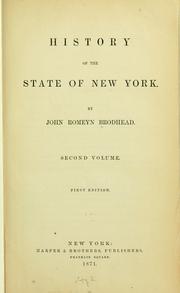 Cover of: History of the state of New York