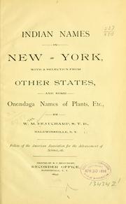Indian names in New-York by Beauchamp, William Martin