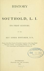 Cover of: History of Southold, L.I.: its first century