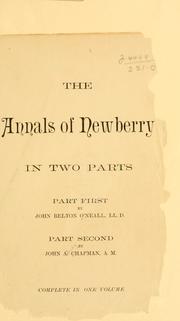 Cover of: The annals of Newberry