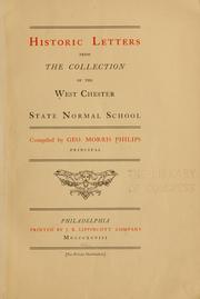 Cover of: Historic letters from the collection of the West Chester state normal school