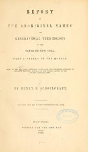 Cover of: Report of the aboriginal names and geographical terminology of the state of New York