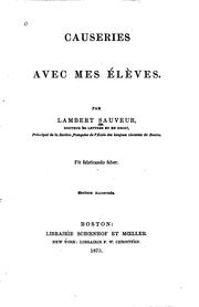 Cover of: Causeries avec mes élèves