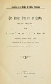 Cover of: Las obras publicas en España: estudio histórico