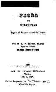 Cover of: Flora de Filipinas. by Blanco, Manuel